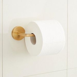 ที่ใส่กระดาษชำระติดผนังสีทองสำหรับห้องน้ำ ที่วางม้วนกระดาษทิชชู ทนทาน ผลิตจากโลหะเคลือบกันสนิม ผู้ผลิตและจำหน่าย OEM - Product Image 1