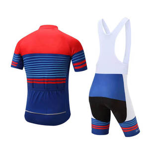 Conjunto de Maillot y Culotte de Ciclismo Personalizado OEM al por Mayor, Uniforme de Secado Rápido, Ligero y Transpirable, 100% Poliéster, Colores Personalizados para Equipo - Product Image 2