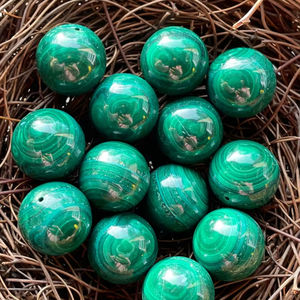 Cuentas de Piedra Malaquita Natural, Redondas, Hermosas Cuentas de Gemas Verdes, Calidad Excelente para la Fabricación de Joyería - Product Image 1