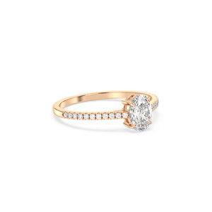 Anillo de compromiso solitario REYES con moissanita de corte ovalado delicado de 0.9 quilates para mujer, plata de ley 925, joyería de lujo - Product Image 3