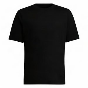 T-shirt en coton vert uni à manches courtes et col rond pour homme, coupe classique, tricot jersey décontracté, design uni - Product Image 5
