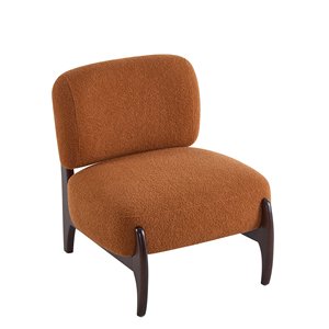 Fauteuil d'appoint moderne rembourré avec structure en bois massif pour salon, chambre, bureau, meubles de maison - Product Image 5