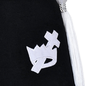 Gorro Templario al por Mayor en Fieltro/Terciopelo Negro con Pedrería y Bordado a Mano, Duradero, Regalia Masónica, Opción de Servicio OEM - Product Image 5