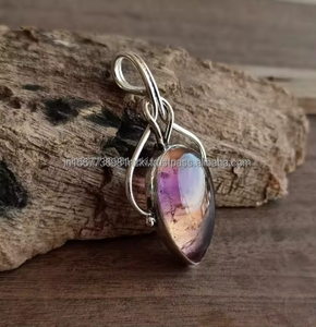 Colgante de ametrino, joyería curativa de Plata de Ley 925, piedra facetada de ametrino, colgante hecho a mano, joyería, regalo de aniversario - Product Image 2