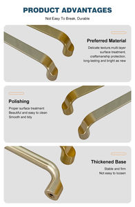 Poignées d'armoire en zinc au design moderne à vendre pour salle de bain, cuisine, chambre et salon - Product Image 3