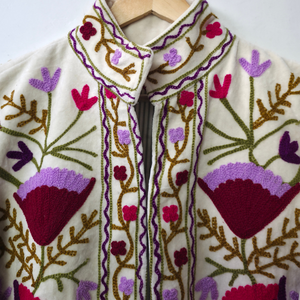 Morvi Fab 2026 #55 New Velvet Suzani <b>Jacket</b> <b>for</b> <b>Women</b> Floral <b>Embroidered</b> Boho Cotton Knitted Eco-Friendly Breathable Wholesale - Product Image 3