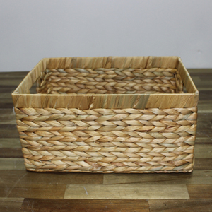 Rectangular Natural Rattan Storage Basket With Handles <b>Rustic</b> Multi-Purpose Organizer - Product Image 4