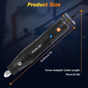 Set di Utensili Elettrici Rotanti con Cavo da 186 Pezzi, Mini Levigatrice Elettrica, Penna per Levigatura, Piccolo Trapano con 5 Velocità, Incisore a Sabbia - Product Image 3
