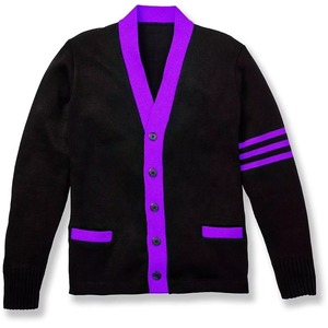 Cárdigan de Punto Personalizado, Cómodo, Transpirable, Antiarrugas, de Secado Rápido, con Cuello en V y Doble Botonadura, para Hermandades y Fraternidades - Product Image 2
