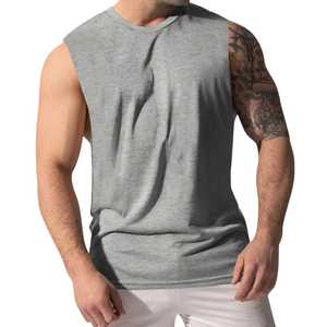 Débardeurs côtelés pour hommes de haute qualité personnalisés avec broderie, style décontracté, multicolores, en Spandex/Polyester - Product Image 4