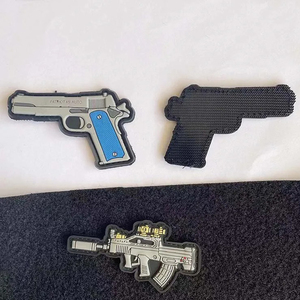 Parches de goma PVC 3D OEM, mini insignias, pegatinas tácticas, parches para mochila con gancho, parches de dibujos animados con letras y eslóganes, impermeables. - Product Image 5