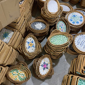 Sous-verres en rotin tissé de qualité supérieure pour restaurants, cafés, hôtels et décoration intérieure moderne - Product Image 3