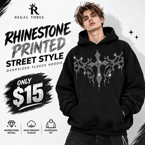 Sudadera con Capucha Regal Three para Hombre, 420 GSM, Felpa de Algodón Grueso, Sudadera con Capucha Extra Grande para Hombre, con Bolsillo Delantero, Informal - Product Image 1