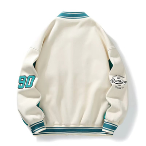 <b>Men's</b> Classic Letterman Varsity <b>Jacket</b> Winter Front Premium Fabric Waterproof Breathable Eco-Friendly Button Closure Casual - Product Image 2