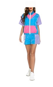 Nouvelle veste coupe-vent décontractée Street Wear pour femmes, ensemble court coupe-vent surdimensionné pour femmes - Product Image 6