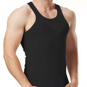 Custom Logo Gym Fitness Tank Top <b>Men</b> High Quality 100% Polyester <b>Singlet</b> Washed Technique Casual Muscle Plus Size Option - Product Image 6