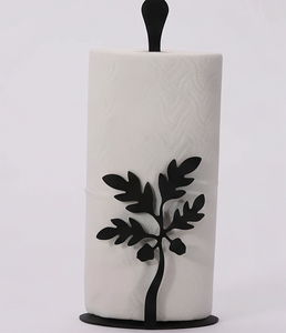 Trending Black Metal Standing <b>Paper</b> Holder Dispenser Modern Organizer For <b>Kitchen</b> Bathroom Countertop And Home Essentials - Product Image 4