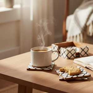 Accesorios Elegantes para Bebidas con Incrustaciones de Hueso Hechos a Mano para Reuniones con Estilo - Product Image 1