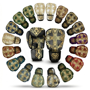 Guantes de Boxeo Personalizados con Logotipo para Entrenamiento Profesional, Sparring, MMA, Kickboxing, de Cuero PU, para Protección de Manos, para Uso en Interiores y Exteriores - Product Image 1