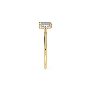 Anillo REYES de Diseño Personalizado en Oro Amarillo de 14K con Diamante Cultivado en Laboratorio HPHT CVD, Halo Oculto, Certificado IGI, Regalo de Boda, Joyería Fina - Product Image 4