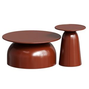 Table basse ronde en métal minimaliste moderne, meubles de salon, table centrale de luxe en fer, décoration industrielle pour la maison, table d'appoint - Product Image 1