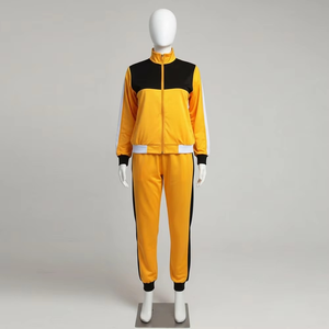 Custom Women Patchwork Zip Up <b>Hoodie</b> Tracksuit Fleece Sweatsuit Warm Color Block Jogger Pants Two Piece Set Casual Activewear - Product Image 3