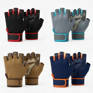 <b>Athletic</b> Half Finger Gym Gloves Breathable Grip <b>Support</b> for Workout Fitness Weightlifting and Exercise Training Sessions. - Product Image 2
