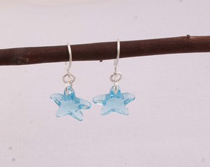 Pendientes de Plata con Topacio Azul en Forma de Estrella, Joyería de Moda para Mujer, Pendientes Colgantes de Estrella Celestial, Joyería de Diseño al por Mayor - Product Image 4
