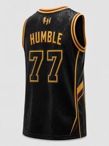 Maillot de basket-ball noir pour homme, débardeur, bretelles réglables, grande taille, 100% polyester, évacuation de l'humidité, coupe athlétique, toutes saisons - Product Image 5