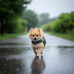 Impermeable con capucha y malla superior para perros, talla pequeña - Product Image 2