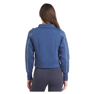SPINE CRAFT Sudadera de invierno con media cremallera y cuello alto, estilo oversize, con hombros caídos, de forro polar geométrico, para mujer, estilo Trendy Queen - Product Image 5