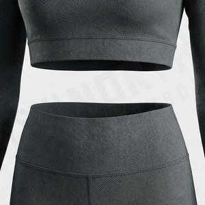 ชุดโยคะออกกำลังกายแฟชั่นสำหรับผู้หญิงแบบสองชิ้น สีสันปรับแต่งได้ กางเกงเลกกิ้งเอวสูง จั๊มสูทไหล่เดียว ชุดออกกำลังกาย - Product Image 5