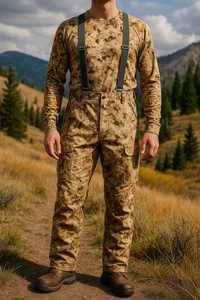 Équipement de chasse respirant en softshell camouflage avec pantalon et veste imperméables pour la randonnée, la pêche et le camping en hiver - Product Image 2