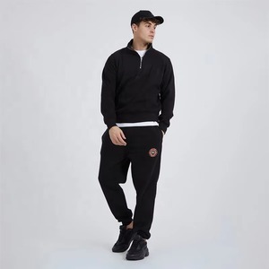 Sudaderas con Capucha para Hombre, Bordado Personalizado, 100% Algodón, Forro Polar, Ecológicas, Impermeables, Ropa Urbana de Invierno, Pedidos al por Mayor OEM, Color Negro - Product Image 3