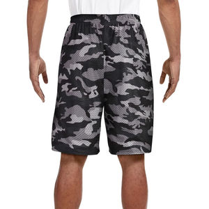Shorts de sport en maille camouflage pour hommes, respirants, à séchage rapide, en polyester, taille élastique, décontractés, style Bermuda, fabricant - Product Image 6