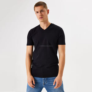Camiseta Personalizada para Hombre, Corte Cuadrado, Tejido Grueso, 100% Algodón, Cuello en V, Protección Solar y Suavidad - Product Image 2