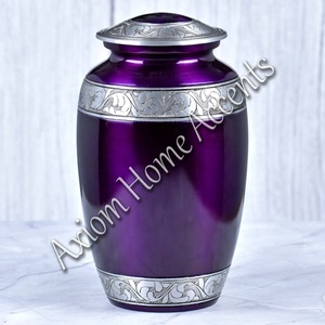 Sophisticated Aluminum Cremation Urn With <b>Beautiful</b> Handcrafted Patterns Memorial Keepsake by Axiom Home Accents - Product Image 2