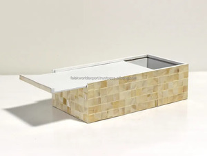 Boîte à mouchoirs en nacre personnalisée pour porte-serviettes/distributeur pour hôtel et restaurant à domicile de Falak World Export - Product Image 4