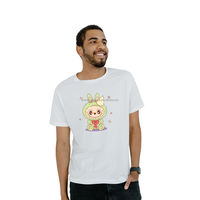 Labubu T-shirt pour homme coupe Boxy surdimensionnée sur mesure fabriqué en usine Maillot en maille noire coupe Boxy avec col épais et design baggy