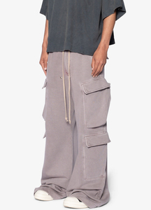 Pantalones Cargo de Lona para Hombre, Corte Holgado, Cintura Media, Estilo Casual, Lavado, Transpirable, Ecológico, Estilo Urbano, en Oferta - Product Image 2