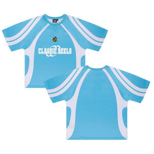 Camiseta sublimada de alta calidad con diseño personalizado al por mayor para hombre, con hombros caídos, cómoda y de secado rápido. - Product Image 1