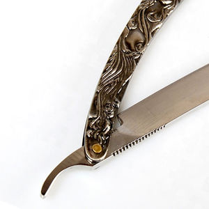 Rasoir droit pliant de barbier pour homme, nouveau design 2026, support de rasoir pour la barbe - Product Image 4