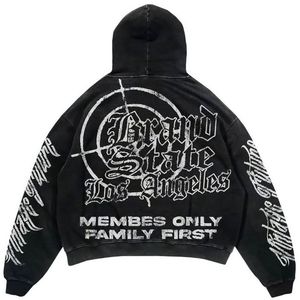 ชุดเซ็ตเสื้อฮู้ดดี้และกางเกงวอร์มแบบสั่งทำ OEM ผ้าหนานุ่ม พิมพ์ลายสกรีน ทรงโอเวอร์ไซส์ ผ้าฝ้ายทรงบานหลวมๆ สำหรับผู้ชาย - Product Image 3