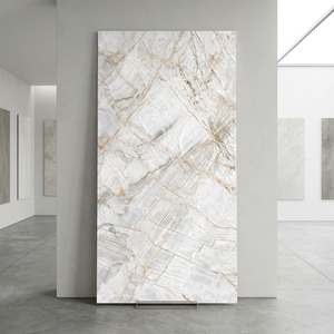 Large Format Claudia Onyx <b>White</b> High <b>Gloss</b> Porcelain Sintered Stone Slabs 1600x3200mm 12mm for Luxury <b>Dining</b> & Bedroom Interiors - Product Image 6