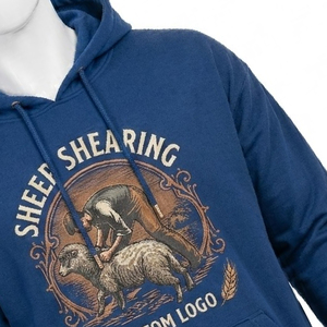 <b>Sheep</b> <b>Shearing</b> Hoodie Men's Cotton Printed Front Logo Casual Autumn Wear - Product Image 5