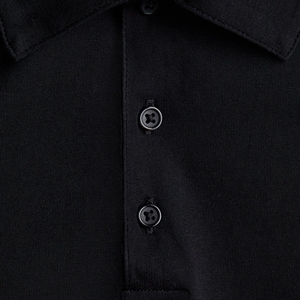 Polo homme bleu marine à demi-zip avec short assorti, fabrication en lot de deux. - Product Image 5