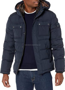 Men's <b>Hooded</b> Puffer Jackets <b>Coats</b> <b>Winter</b> Warm Zipper Casual Padded Outerwear <b>Coat</b> <b>Winter</b> <b>Hooded</b> Customize - Product Image 6