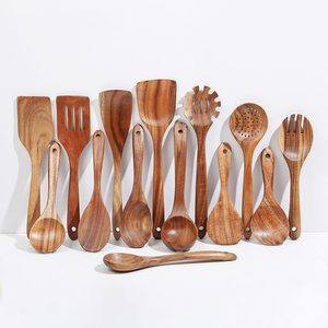 Natural Solid Acacia Wood <b>Gold</b> Plated Modern Design Eco-Friendly <b>Serving</b> <b>Spoons</b> Highly Polished Best Quality Handcrafted - Product Image 5