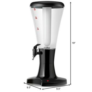 Set di 2 Dispenser per Birra alla Spina da 5L con Luci LED, Dispenser per Vino in Metallo per Alimenti per Feste - Product Image 4