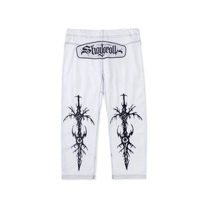 ชุดยิวยิตสู Tribal White BJJ ขายดี พร้อมโลโก้ด้านหน้า ผ้าคอตตอนเพิร์ลวีฟ 450 GSM แห้งเร็ว ทนทาน คุณภาพดีที่สุด - Product Image 4